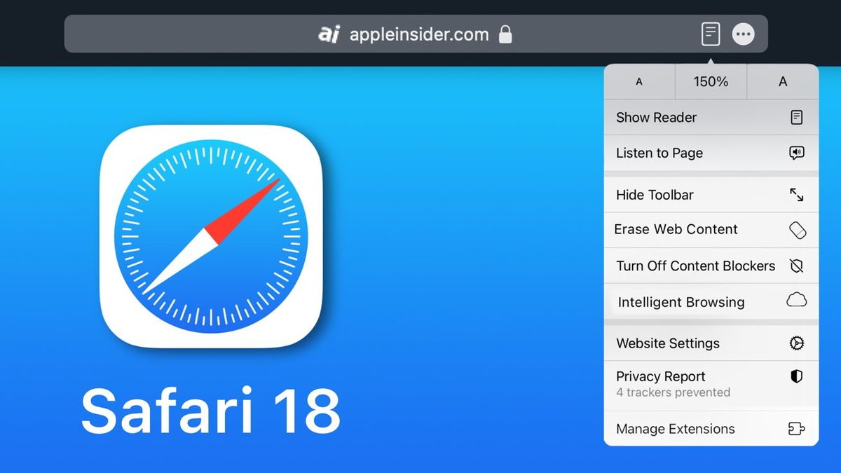 Apple Safari AI search engine interface mockup