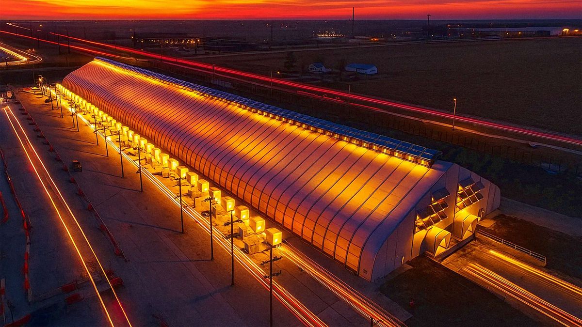 Meta AI data center construction tents