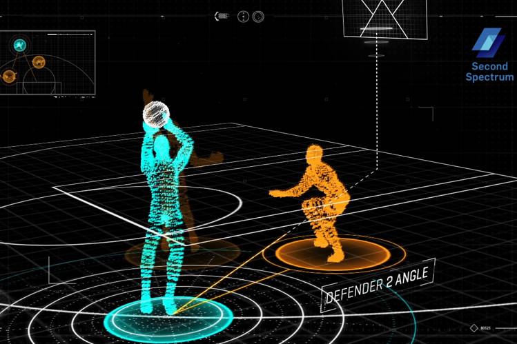 NBA AI collaboration scientific illustration