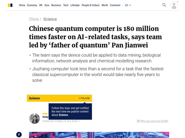 Pan Jianwei quantum AI