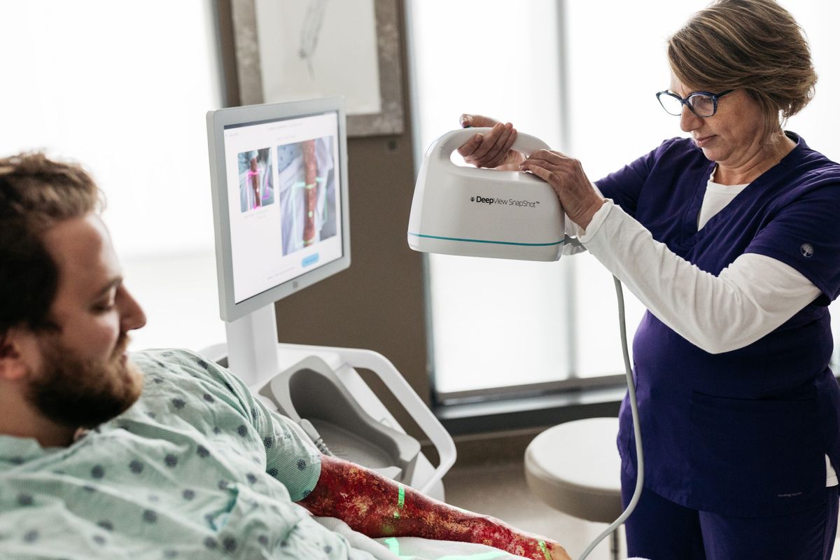 AI medical burn assessment device hospital